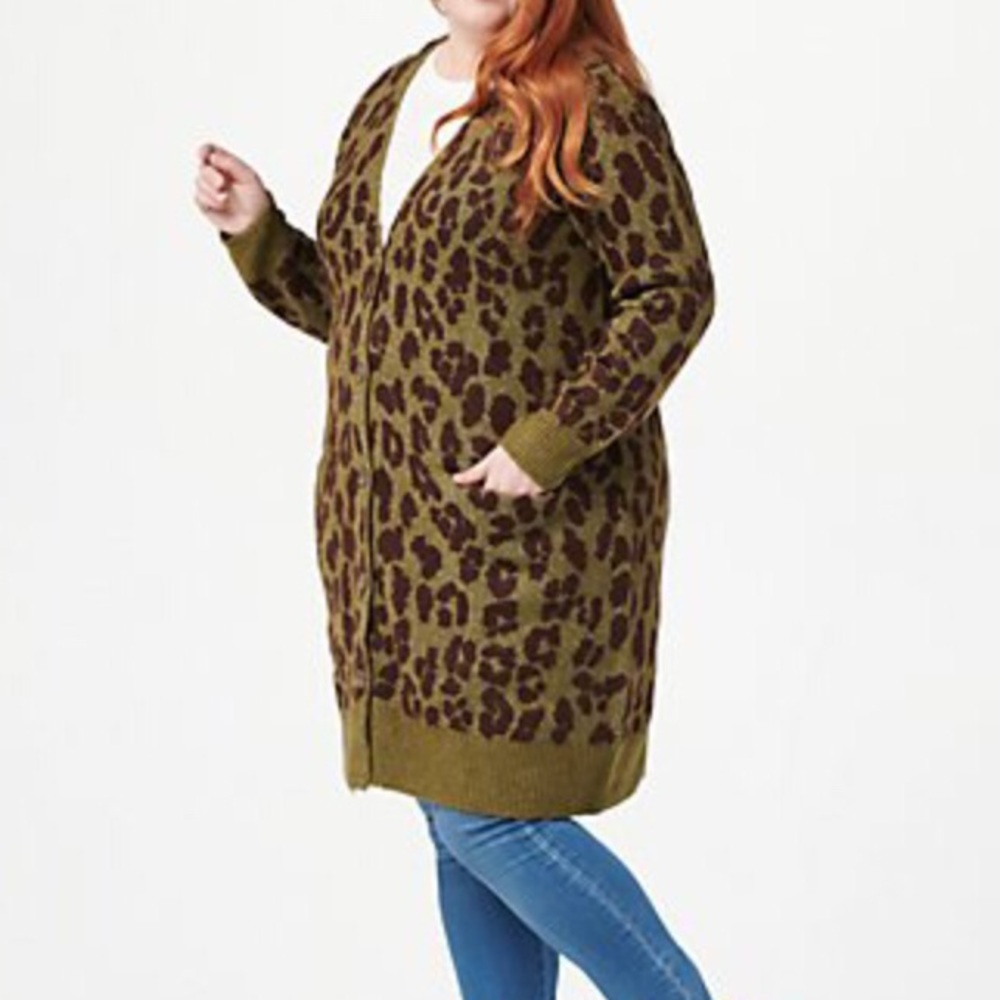 LOGO by Lori Goldstein Cardigan Sweater